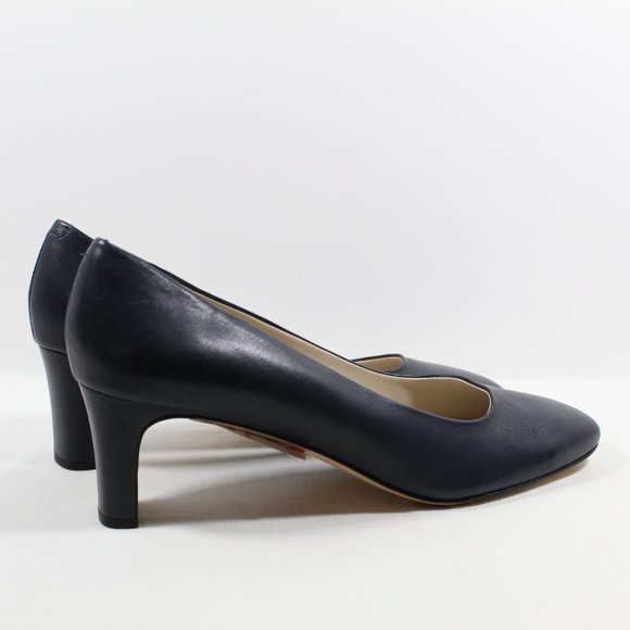 Amalfi By Rangoni Sven Leather Pump - Navy Blue - Picture 2 of 5